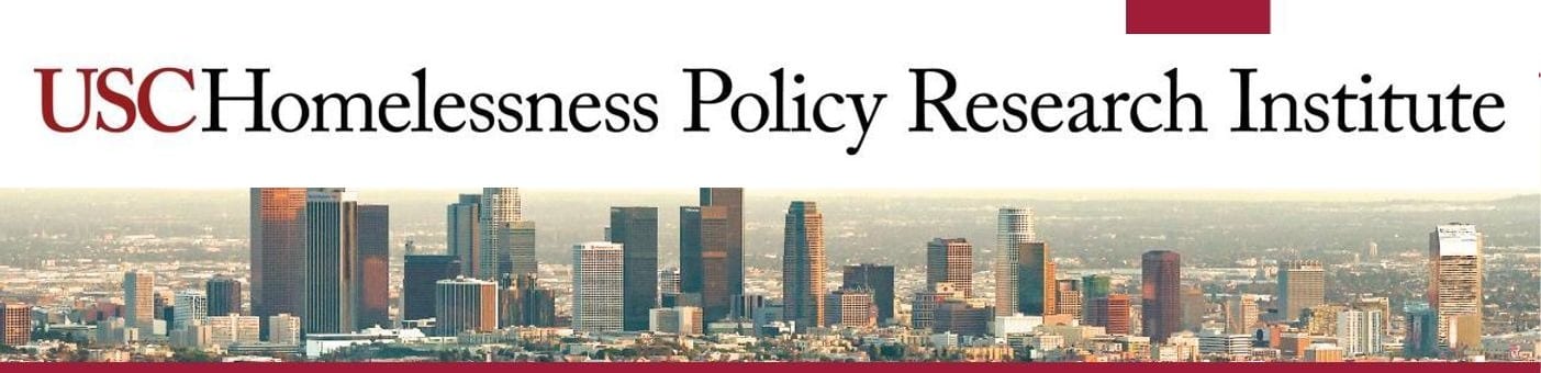 USC Homelessness Policy Research Institute letterhead, over the downtown Los Angeles skyline.