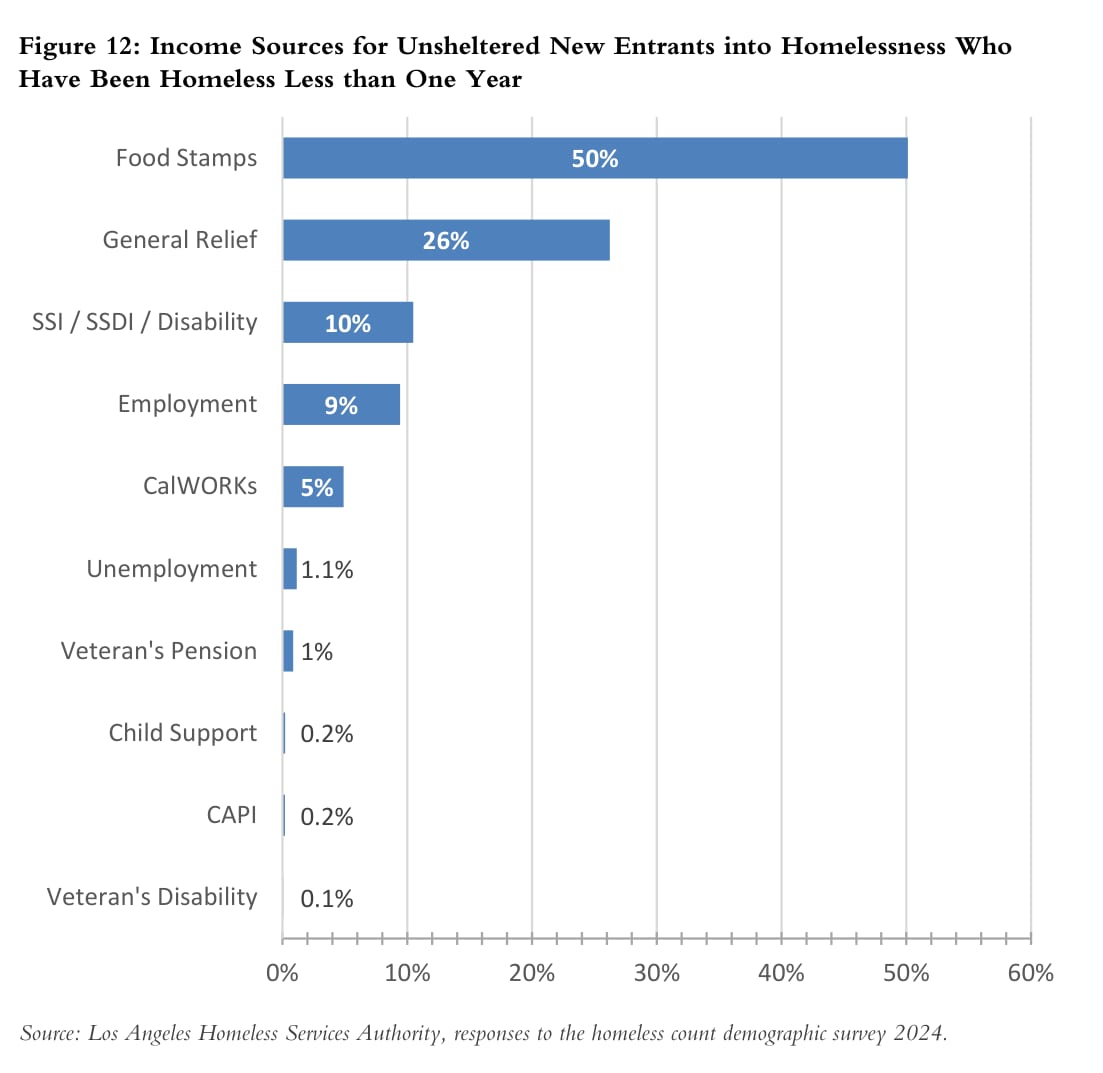 Figure 12: Income Sources for Unsheltered New Entrants into Homelessness